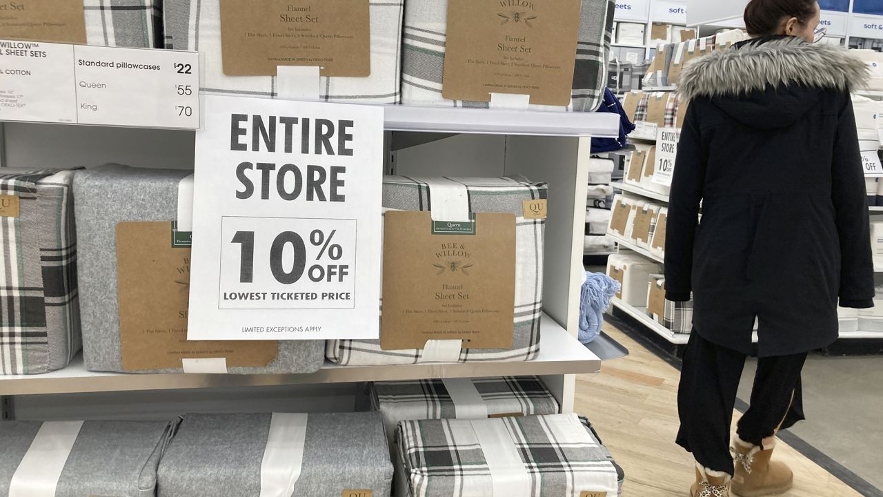 A Bed Bath & Beyond store set to close in Paramus, New Jersey, shown in February. All items were on sale for 10% off. 