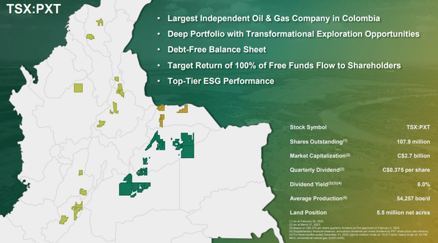 Parex Operations Map